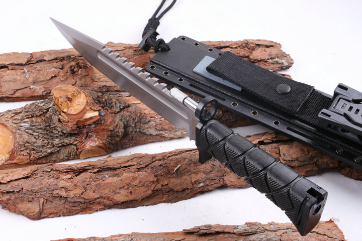 US Wolf scott sword bayonet machete army knife with LED flashlight and knife sharpener UD404878